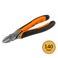 BAHCO 瑞典魚牌 電子斜口鉗 (ERGO™握把, 鎳鉻合金) 140mm 長度: 140 mm
鉗口長度: 16.4 mm
最大開口: 1.5 mm
重量: 120 g
剪切能力 (銅線): Φ3.7 mm
剪切能力 (鐵線): Φ2.0 mm
剪切能力 (鋼琴線): Φ1.8 mm 2101GC-140IP