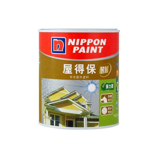 Nippon Paint 立邦 屋得保室外塗料 半光 1公升裝 白色 TW00E55 TW系列（白色/米色/灰色系）
