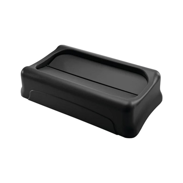 Rubbermaid 樂柏美 通風式垃圾桶-活頁蓋(黑色) 黑色 FG267360BLA