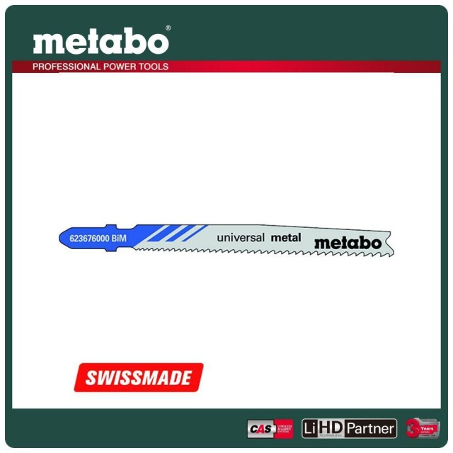 Metabo 美達寶 金屬線鋸片74/1.2-2.6mm/21-10T T123XF 5支/卡 623676000