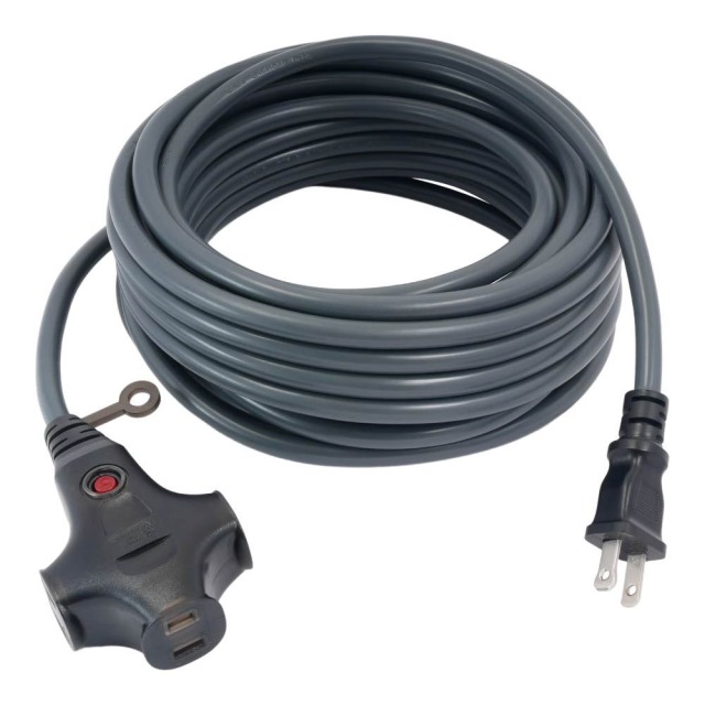 TRENY 2.0mm²雙絕緣動力過載延長軟線 15米(灰色) 2.0mm², 15米, 灰色