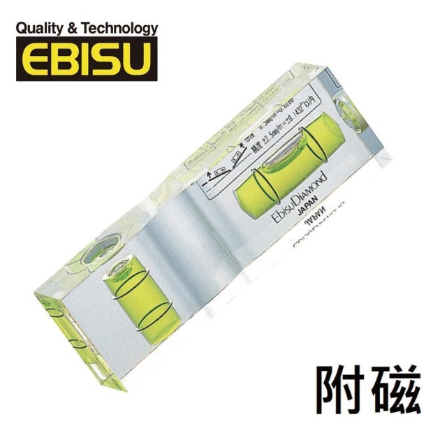 EBISU 水晶平型水平尺附磁() ED-FLM