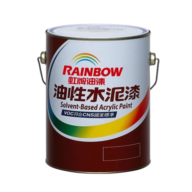 Rainbow 虹牌油漆 油性水泥漆 玫瑰白(半光)-1加侖
