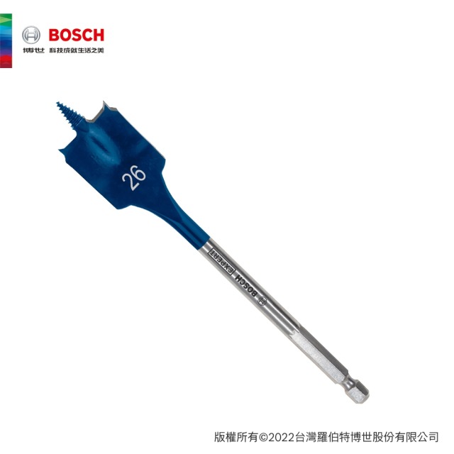 BOSCH 博世 超耐久木工用快速扁平鑽頭 20x400
