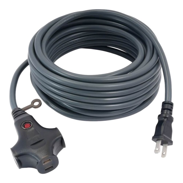 TRENY 2.0mm²雙絕緣動力過載延長軟線 10米(灰色) 2.0mm², 10米, 灰色