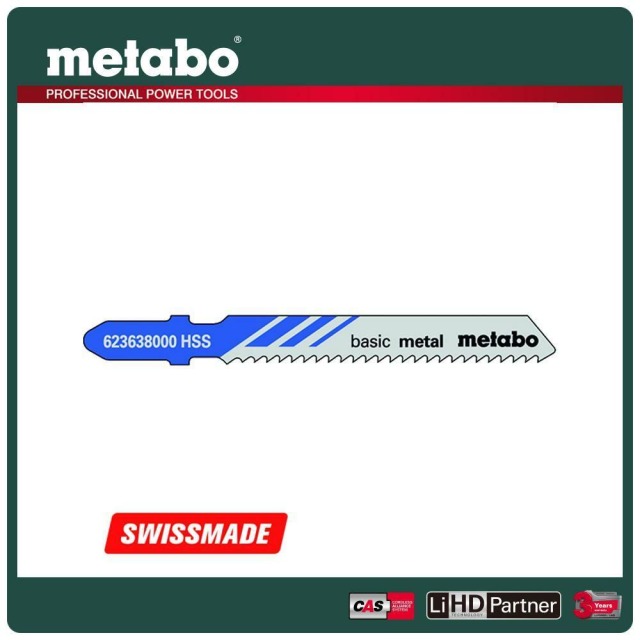Metabo 美達寶 金屬線鋸片51/2.0mm/12T T118B 5支/卡 623638000