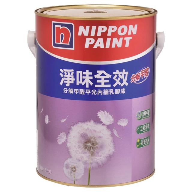Nippon Paint 立邦 淨味全效 分解甲醛乳膠漆 平光 5公升裝 初荷 Tender Dwan NN0069-4 雅系列顏色