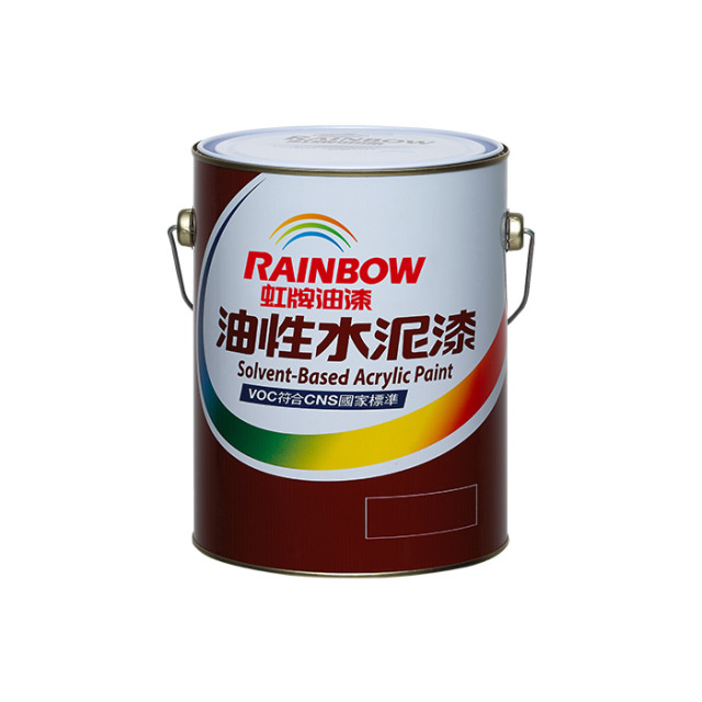 Rainbow 虹牌油漆 油性水泥漆 藍白-1加侖