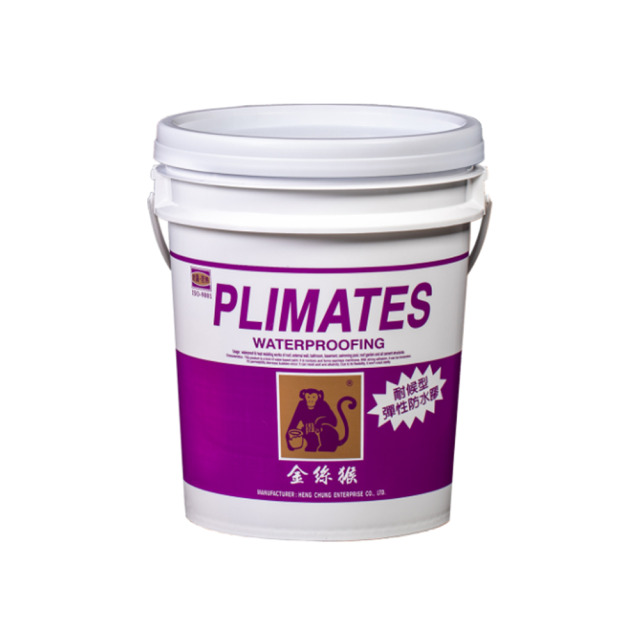 Plimates 金絲猴 P 617 水性彩色彈性防水膠 灰-1加侖 P617