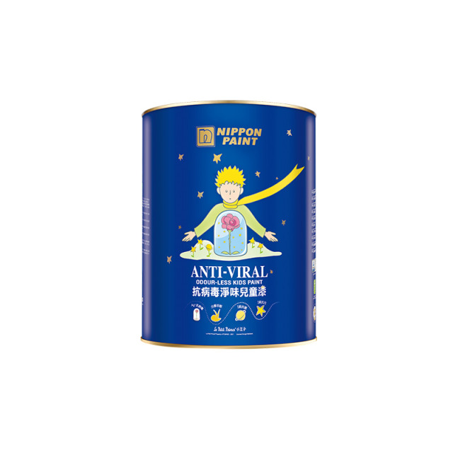 Nippon Paint 立邦 抗病毒淨味兒童漆 平光 1公升裝 蛋奶酥 Souffle YC0055-4 彩系列顏色