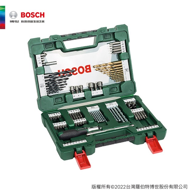 BOSCH 博世 勝利91鍍鈦配件組(棘輪起子+伸縮磁鐵棒) V-line 91