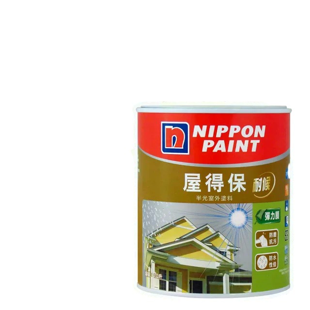 Nippon Paint 立邦 屋得保室外塗料 半光 1公升裝 城堡灰 TW929 TW系列（白色/米色/灰色系）
