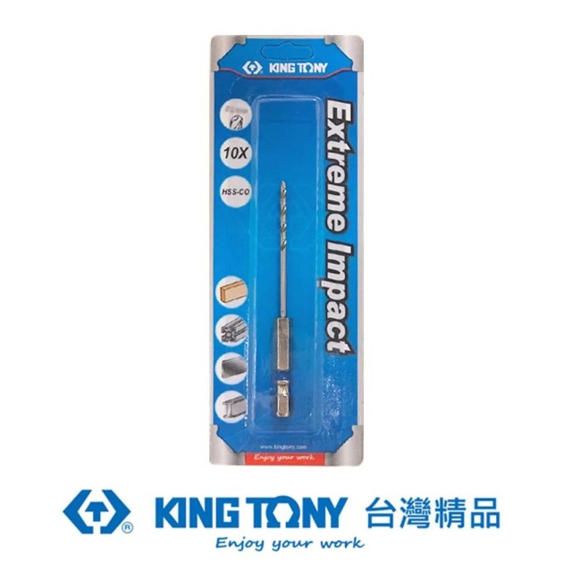 KING TONY 金統立 雙溝六角柄不鏽鋼鑽頭2.7mm KT7E12127-1