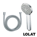 LOLAT 羅力 包套淨強單段蓮蓬頭鉻色＆軟管組 HS133CP＋OS230