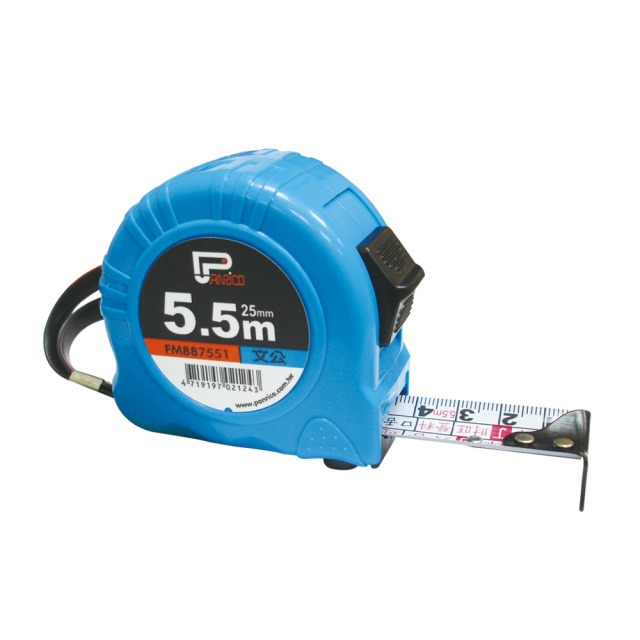 Panrico 百利世 捲尺 5.5Mx25mm(文公尺) 藍色 FM887551 FM887551