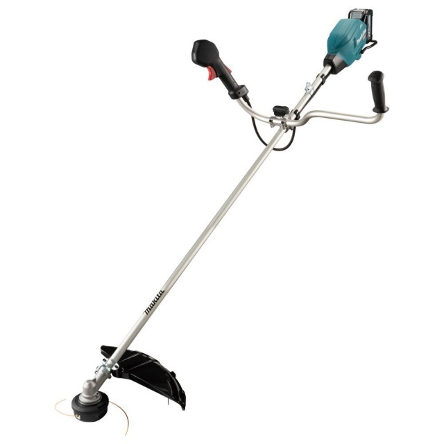 MAKITA 牧田 40V無刷高扭力割草機 5.0Ah單電組 產品規格表
工作能力	切割直徑：鋸片－255mm尼龍繩 - 430mm塑膠刀片 - 255mm最大輸出功率：1,000W
回轉數(高/中/低)rpm	0 - 7,000 / 0 - 5,500 / 0 - 4,600
尺寸(長x寬x高)	1,815 x 677 x 540 mm
重量	6.3 - 5.7 kg UR006GT201