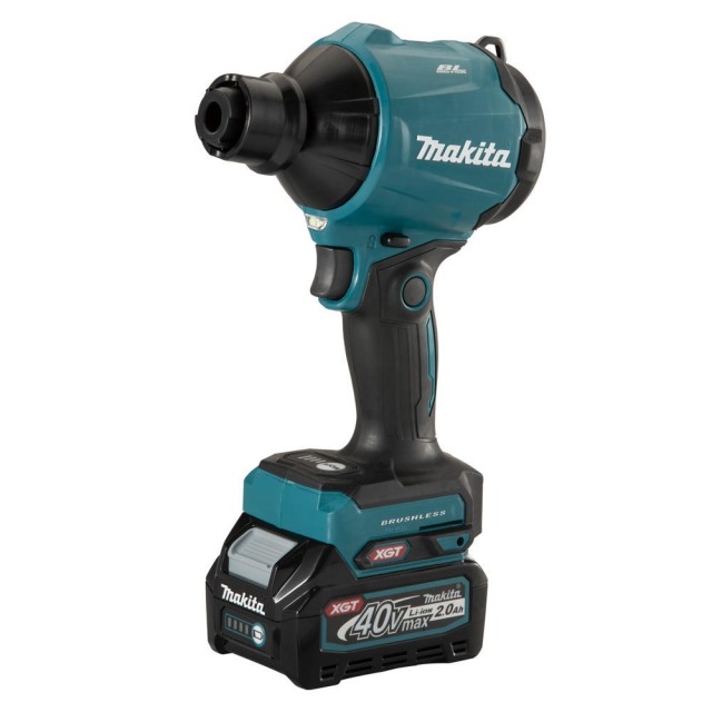 MAKITA 牧田 40V無刷空氣槍 空機 產品規格表
工作能力	最大風量：1.1 m³/min最大風速：200 m/s最大密封吸力：10.3 kPa
尺寸(長x寬x高)	175 - 182 x 94 x 248 - 332 mm
重量	1.5 - 2.9 kg AS001GZ02
