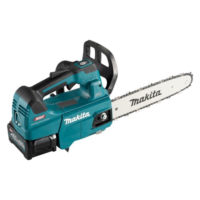 MAKITA 牧田 40V無刷鏈鋸機 4.0Ah雙電組 產品規格表
工作能力	導板長度：300 mm最大輸出功率：1,400 W
鏈條油箱容量	200 mL
鏈條速度	0 - 24.8 m/s
鏈條規格	90PX
尺寸(長x寬x高)	259 - 266 x 194 x 227 - 243 mm
重量	3.9 - 4.6 kg UC003GM201