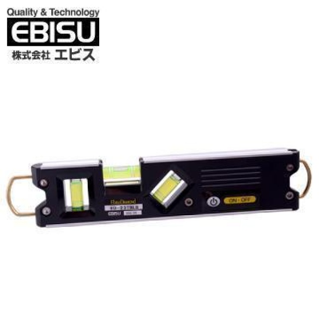 EBISU 雙吊掛強磁水平尺(3泡+LED) ED-23TBL