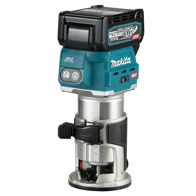 MAKITA 牧田 40V無刷木工修邊機 空機 產品規格表
工作能力	夾頭孔徑：6mm或8mm或1/4