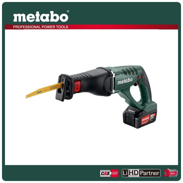 Metabo 美達寶 18V鋰電重型軍刀鋸5.5Ah單電套裝組隨附工具袋 ASE 18 LTX
