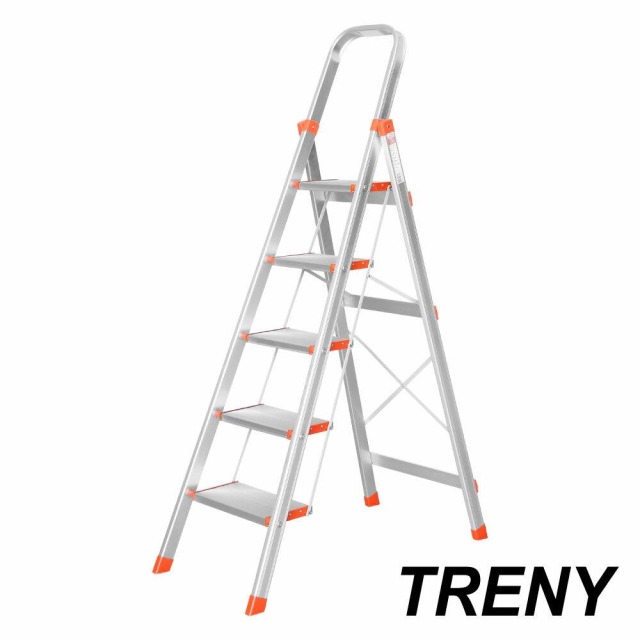 TRENY 大踏板五階鋁梯 大踏板 五階