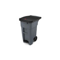Rubbermaid 樂柏美 BRUTE腳踏式可推垃圾桶120L(灰色) 灰色 1971944
