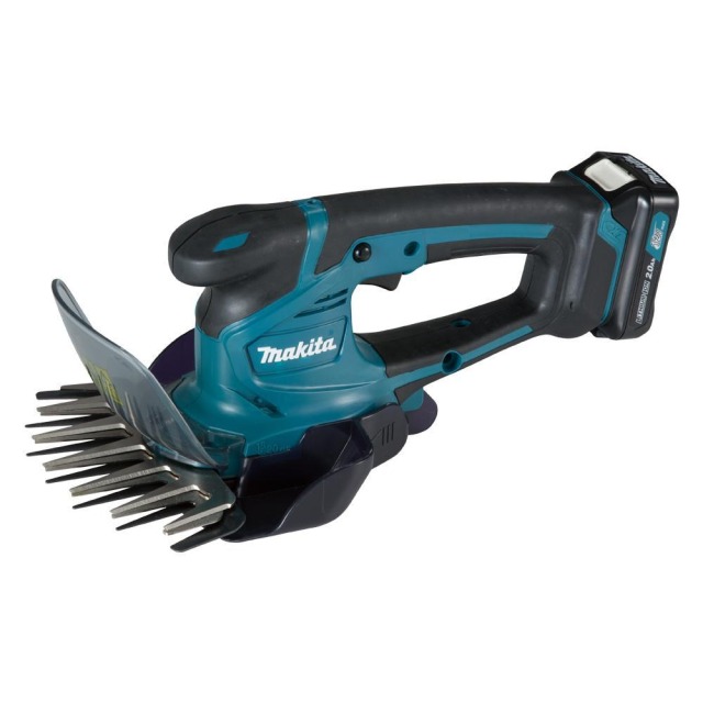 MAKITA 牧田 12V充電式草坪修剪機 產品規格表
工作能力	剪草寬度：160mm鋸片長度：200mm衝程數：2,500spm
耗電量	170W
尺寸(長x寬x高)	347x177x131mm
重量	1.3-1.4kg UM600DSYEX