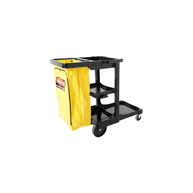 Rubbermaid 樂柏美 傳統型清潔推車 黑色 FG617388BLA