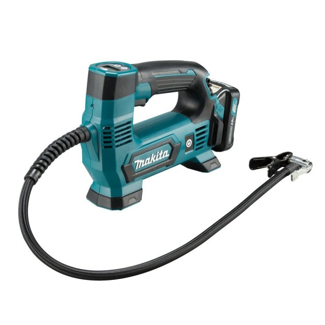 MAKITA 牧田 12V充電式打氣機-空機 產品規格表
工作能力	最大氣壓：121PSI/830kPa
尺寸(長x寬x高)	235-255mm
重量	1.2-1.3kg MP100DZ
