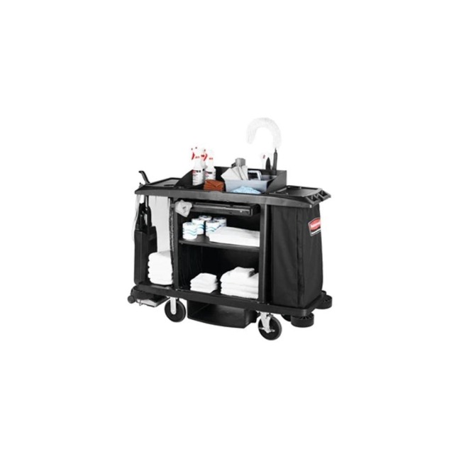 Rubbermaid 樂柏美 大型房務整理車 黑色 FG618900BLA