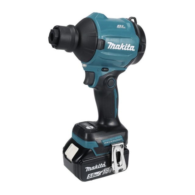 MAKITA 牧田 18V充電式無刷空氣槍 空機 產品規格表
工作能力	最大風量：1.1 m³/min最大風速：200 m/s最大氣壓：29.7kPa (使用7號噴嘴的數值/7號噴嘴:去除濾網灰塵)最大吹力：強(4)/2.8N高(3)/2.3N中(2)/1.7N低(2)/1.1N連續使用時間(6.0Ah)：強(4)/15分鐘高(3)/20分鐘中(2)/30分鐘低(2)/55分鐘
尺寸(長x寬x高)	179x92x297 mm
重量	1.2-1.7 kg DAS180Z