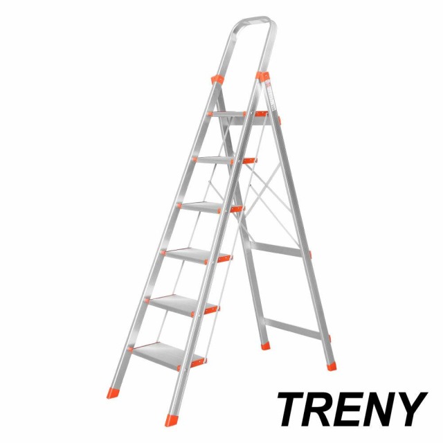 TRENY 大踏板六階鋁梯 大踏板 六階