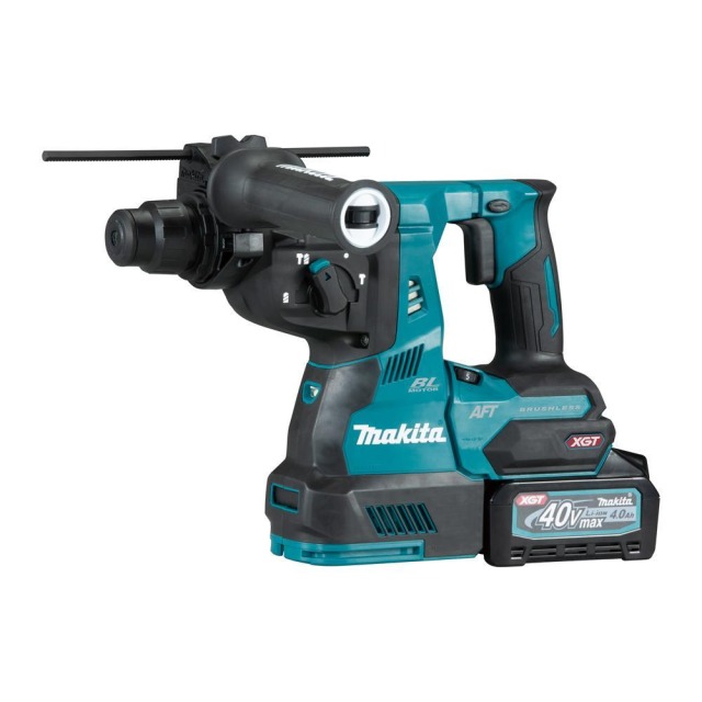 MAKITA 牧田 40V無刷四溝鎚鑽 空機 產品規格表
工作能力	鑽孔能力：水泥 - 28mm岩心鑽頭 - 54mm金剛石岩心鑽頭(乾式) - 65mm鐵 - 13mm木材 - 32mm
打擊數ipm	0 - 5,000
回轉數rpm	0 - 980
尺寸(長x寬x高)	373 mm
重量	3.9 - 4.6 kg HR001GZ