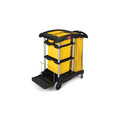 Rubbermaid 樂柏美 大容量清潔推車-帶儲存桶 黑色 FG9T7300BLA