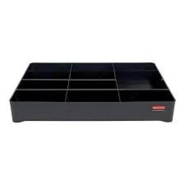 Rubbermaid 樂柏美 房務整理車-備品分隔槽 黑色 2124078