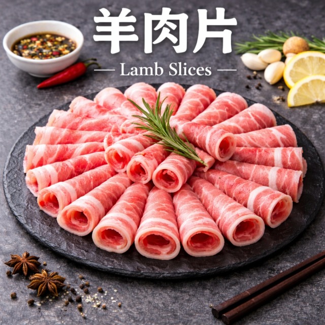 【冷凍】羊肉片｜1公斤