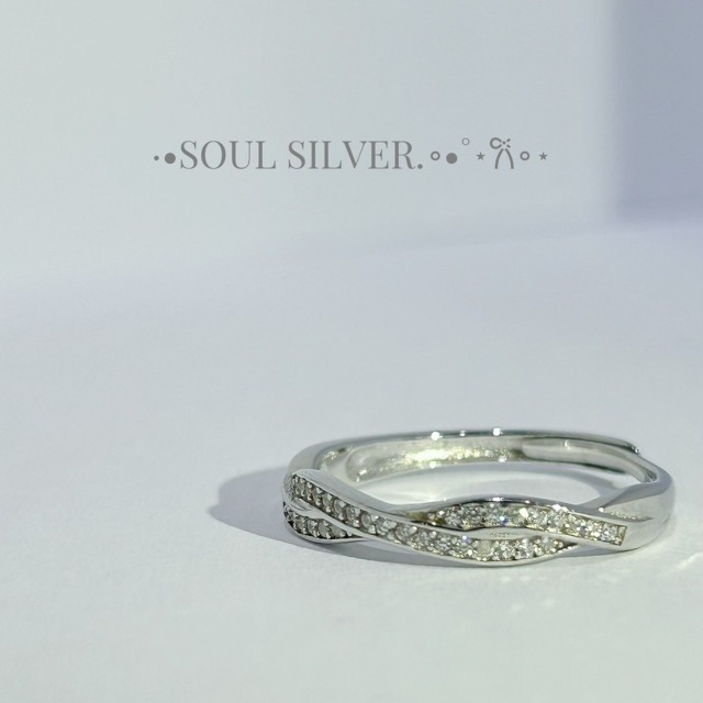【豐銘嚴選】純銀 鋯石雙排鑽交織戒