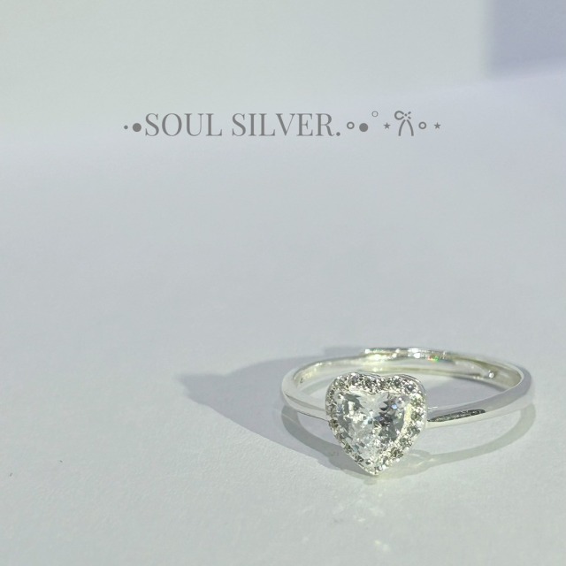 【豐銘嚴選】純銀 滿鑲心型鑽戒鋯石戒