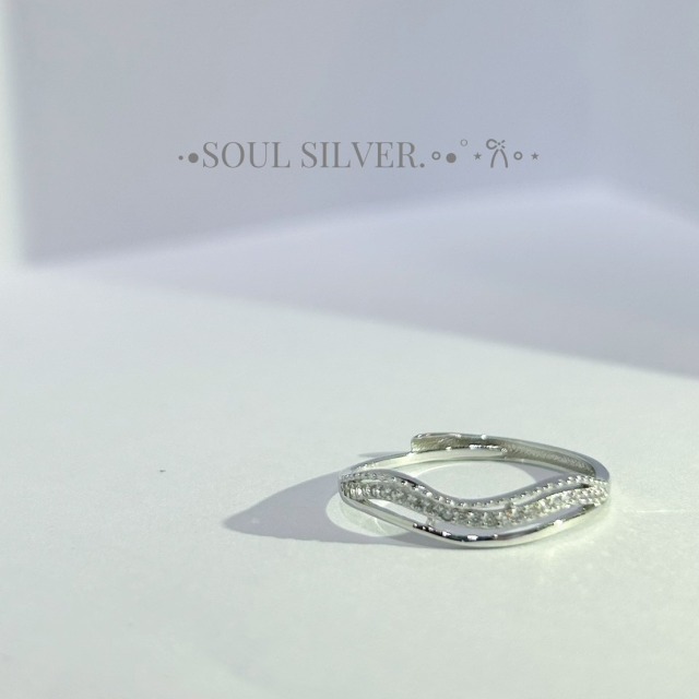 【豐銘嚴選】純銀 三層微鑲波浪戒