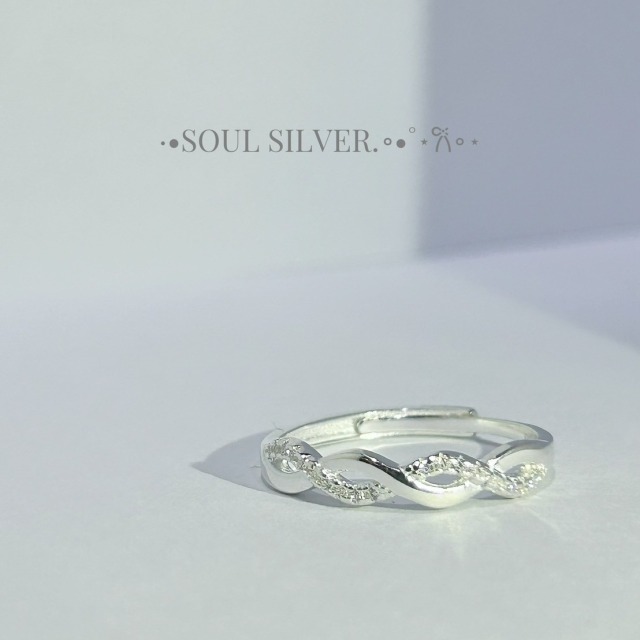 【豐銘嚴選】純銀 微鑲波紋造型戒