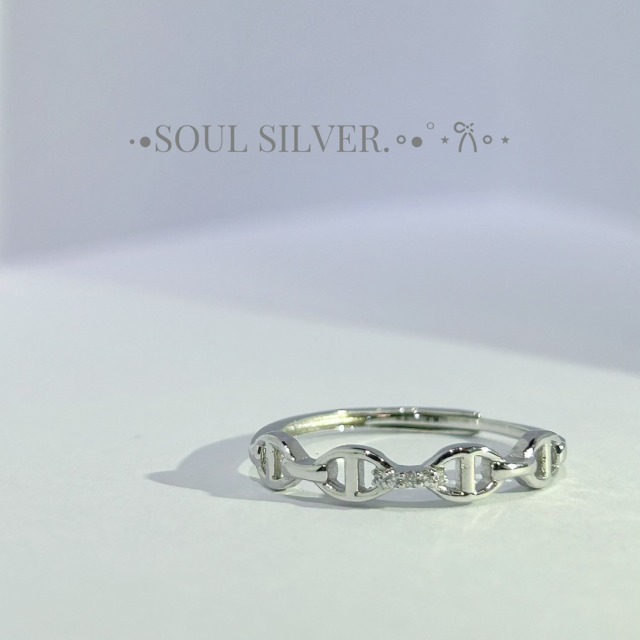 【豐銘嚴選】純銀 豬鼻子造型微鑲素面戒