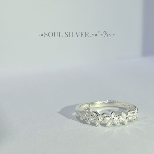 【豐銘嚴選】純銀 清新森系花朵戒造型戒