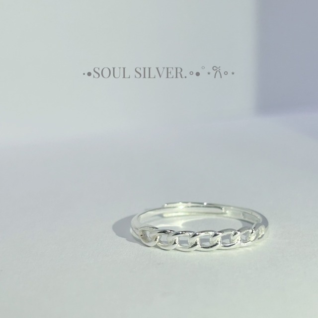 【豐銘嚴選】純銀 古巴鍊條細版造型戒