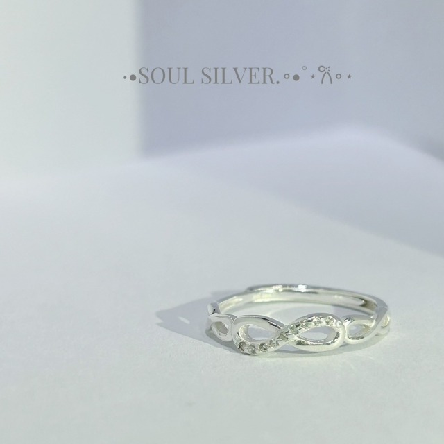 【豐銘嚴選】純銀 微鑲三無限造型戒