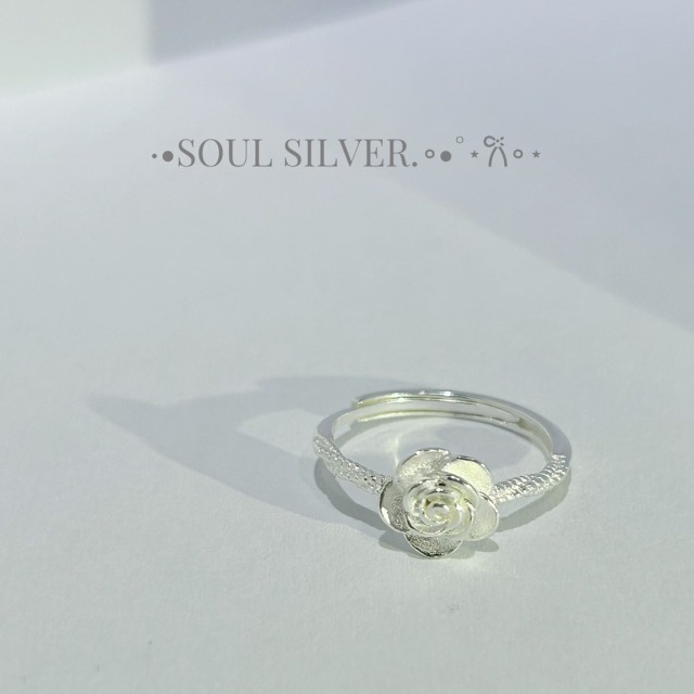 【豐銘嚴選】純銀 紐紋玫瑰花造型戒