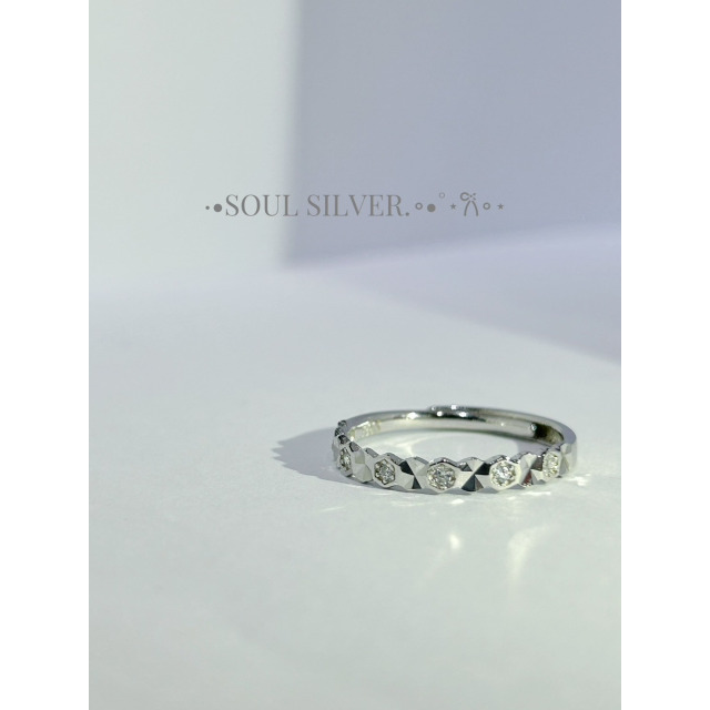 【豐銘嚴選】純銀 閃耀微鑲鑽紋造型戒