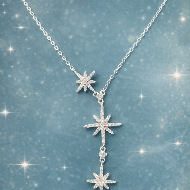 【豐銘嚴選】純銀 滿鑽流星Y字鍊套鍊