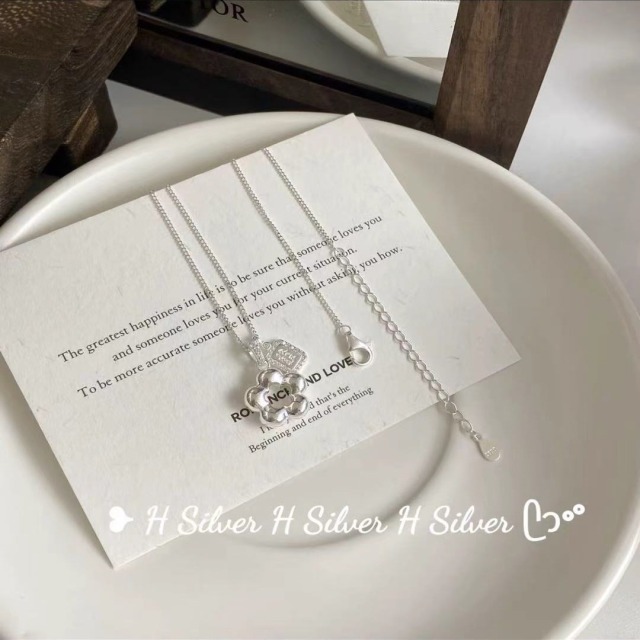 【豐銘嚴選】純銀 發財有錢花套鍊