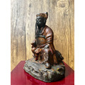 聖土古董武財神趙光明（趙光明）神像最殊勝稀少難得結緣坐黑虎將軍美極完整聖土的神像最感應四川祖廟分靈跟廣天宮ㄧ樣附祖廟香火含底座-6